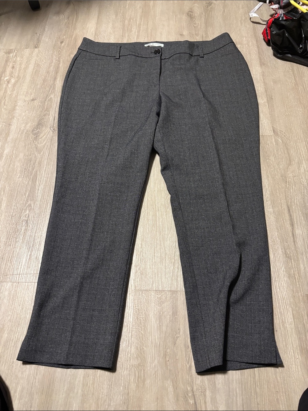 cleo Women's Charcoal Tailored Dress Pants